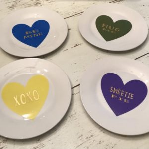 Conversation Heart Plates
